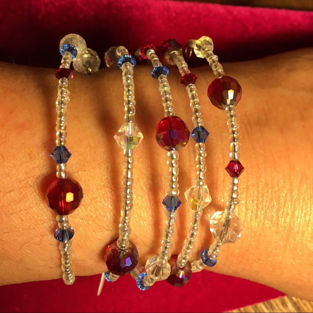 New BOHO wrist wrap beaded bracelet one of a kind